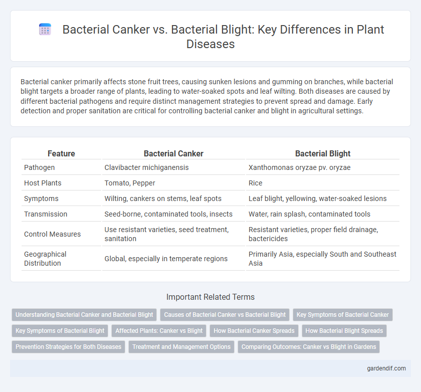 Bacterial Canker vs. Bacterial Blight: Key Differences in Plant Diseases
