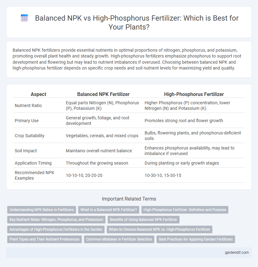 Balanced NPK vs High-Phosphorus Fertilizer: Which is Best for Your Plants?