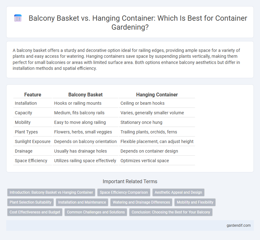 Balcony Basket vs. Hanging Container: Which Is Best for Container Gardening?