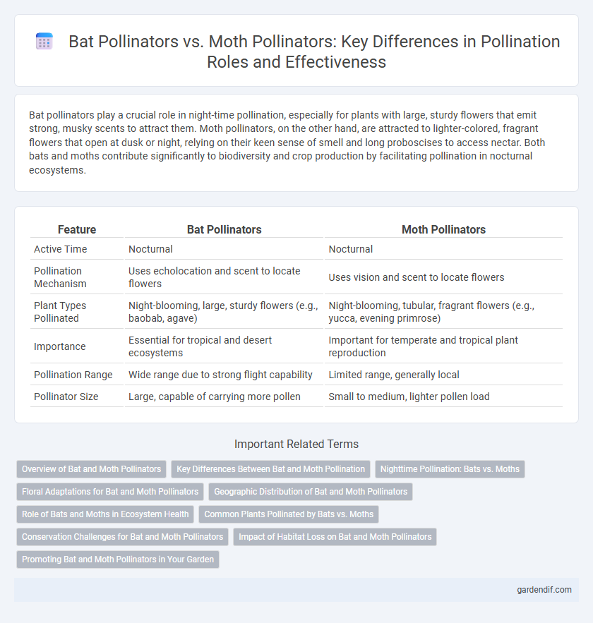 Bat Pollinators vs. Moth Pollinators: Key Differences in Pollination Roles and Effectiveness