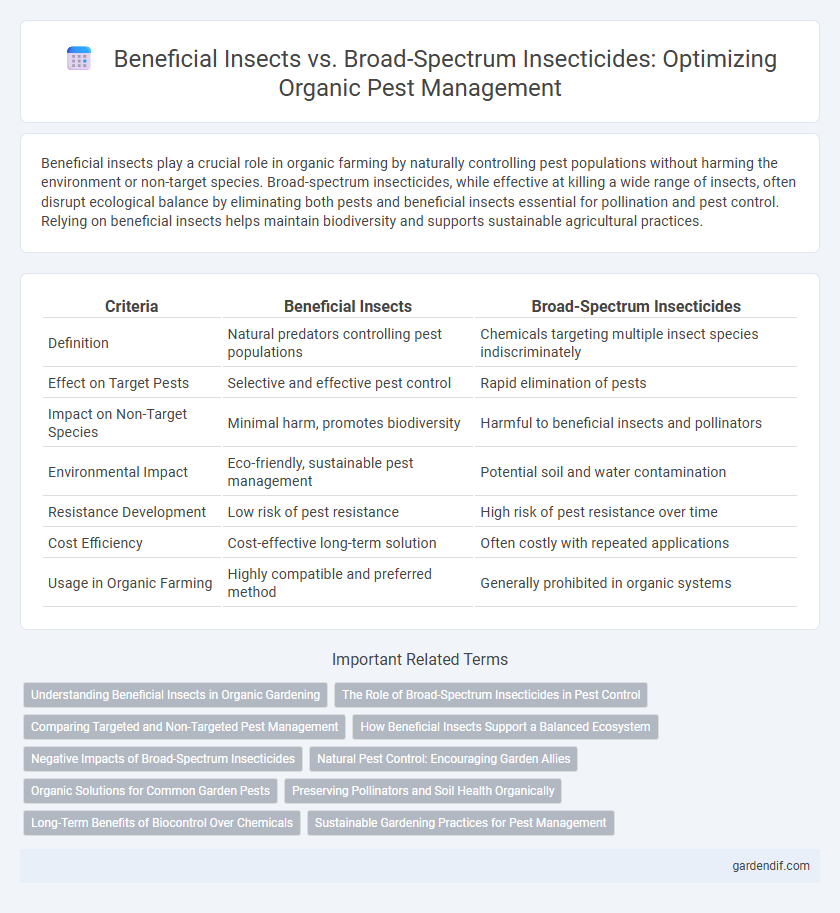 Beneficial Insects vs. Broad-Spectrum Insecticides: Optimizing Organic Pest Management