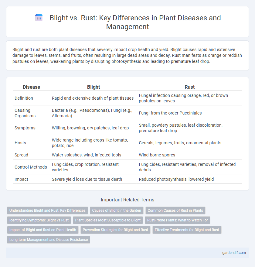 Blight vs. Rust: Key Differences in Plant Diseases and Management