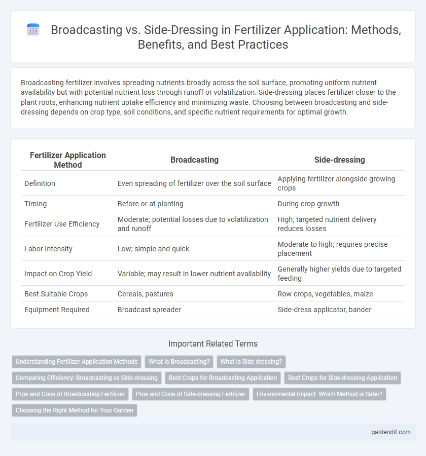 Broadcasting vs. Side-Dressing in Fertilizer Application: Methods, Benefits, and Best Practices