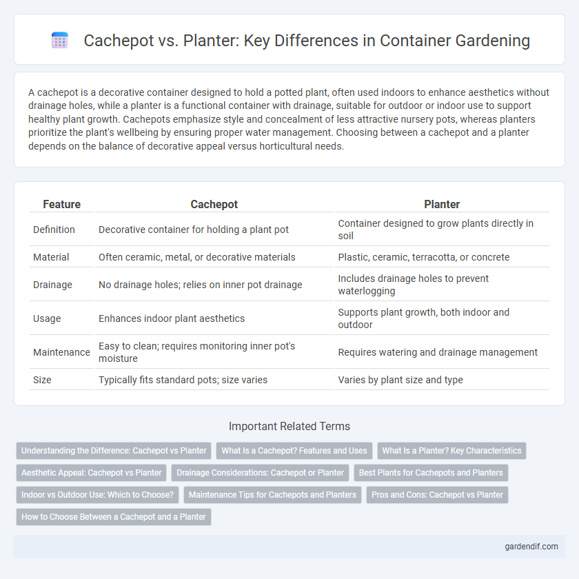 Cachepot vs. Planter: Key Differences in Container Gardening