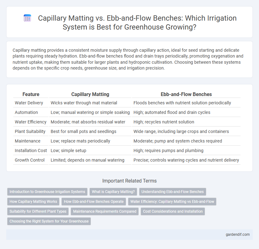 Capillary Matting vs. Ebb-and-Flow Benches: Which Irrigation System is Best for Greenhouse Growing?