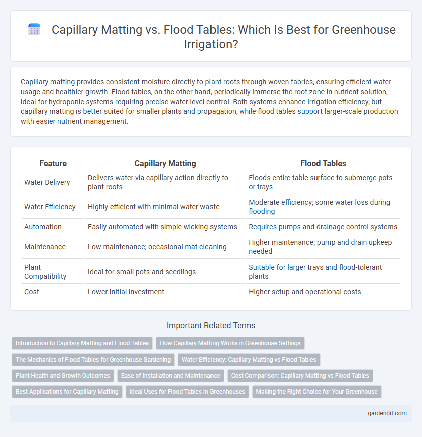 Capillary Matting vs. Flood Tables: Which Is Best for Greenhouse Irrigation?