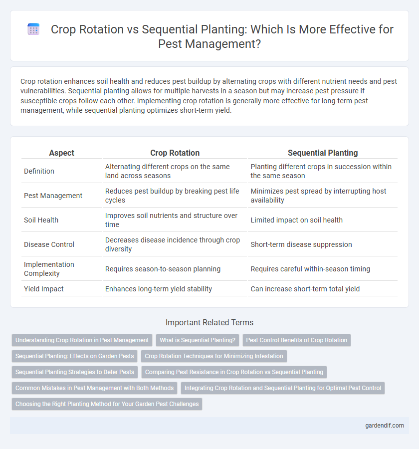 Crop Rotation vs Sequential Planting: Which Is More Effective for Pest Management?