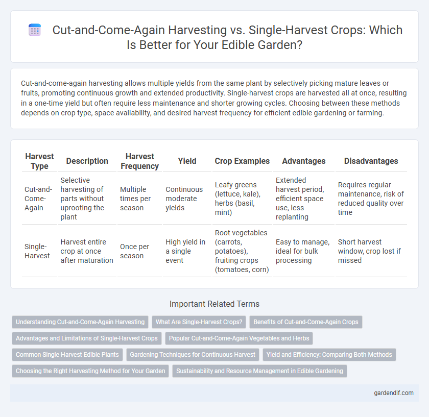 Cut-and-Come-Again Harvesting vs. Single-Harvest Crops: Which Is Better for Your Edible Garden?