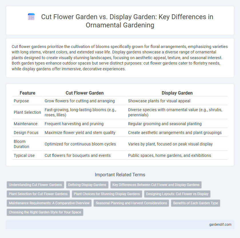Cut Flower Garden vs. Display Garden: Key Differences in Ornamental Gardening