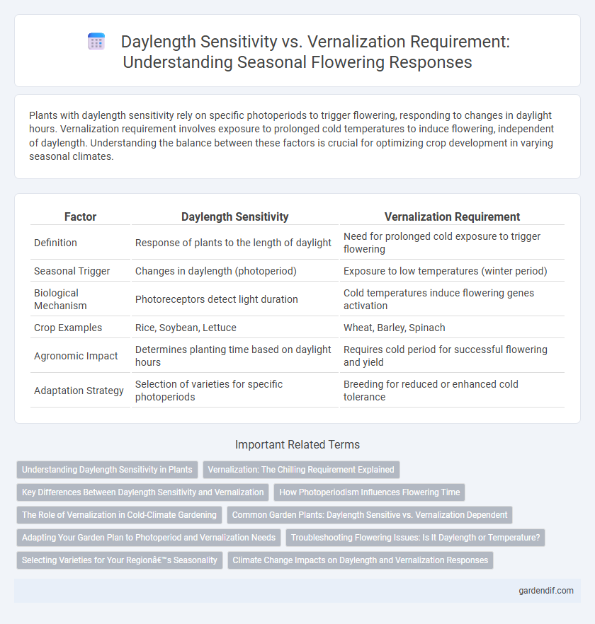 Daylength Sensitivity vs. Vernalization Requirement: Understanding Seasonal Flowering Responses