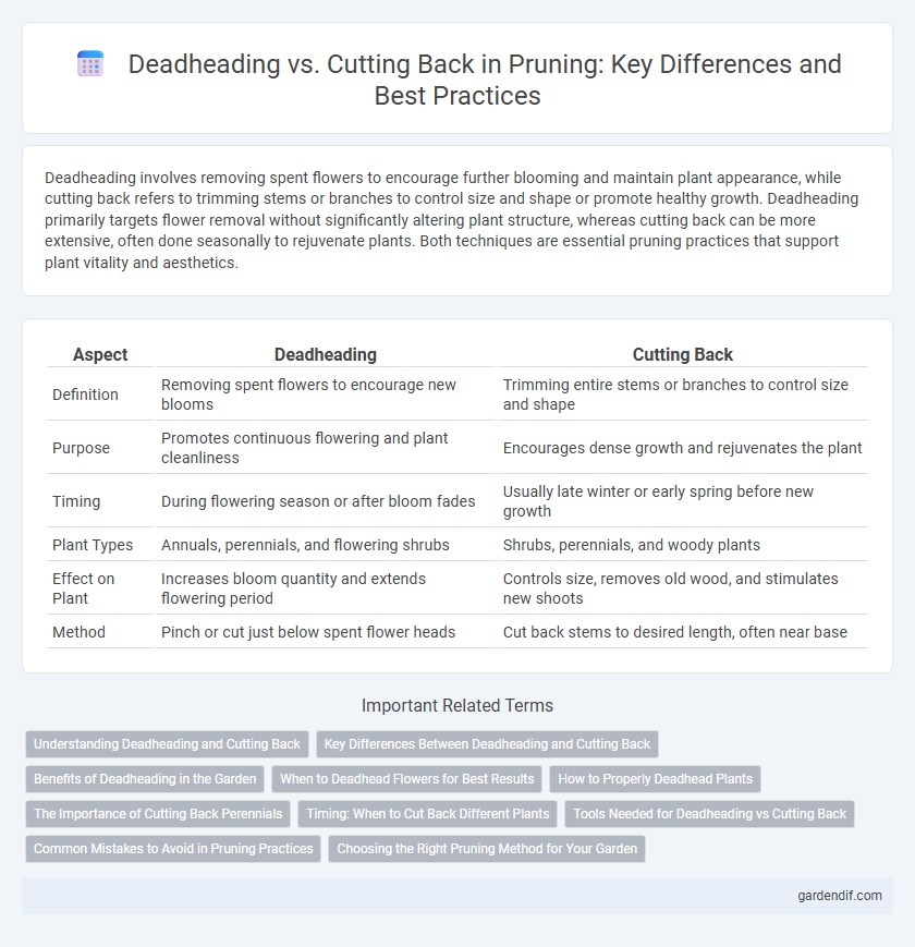 Deadheading vs. Cutting Back in Pruning: Key Differences and Best Practices