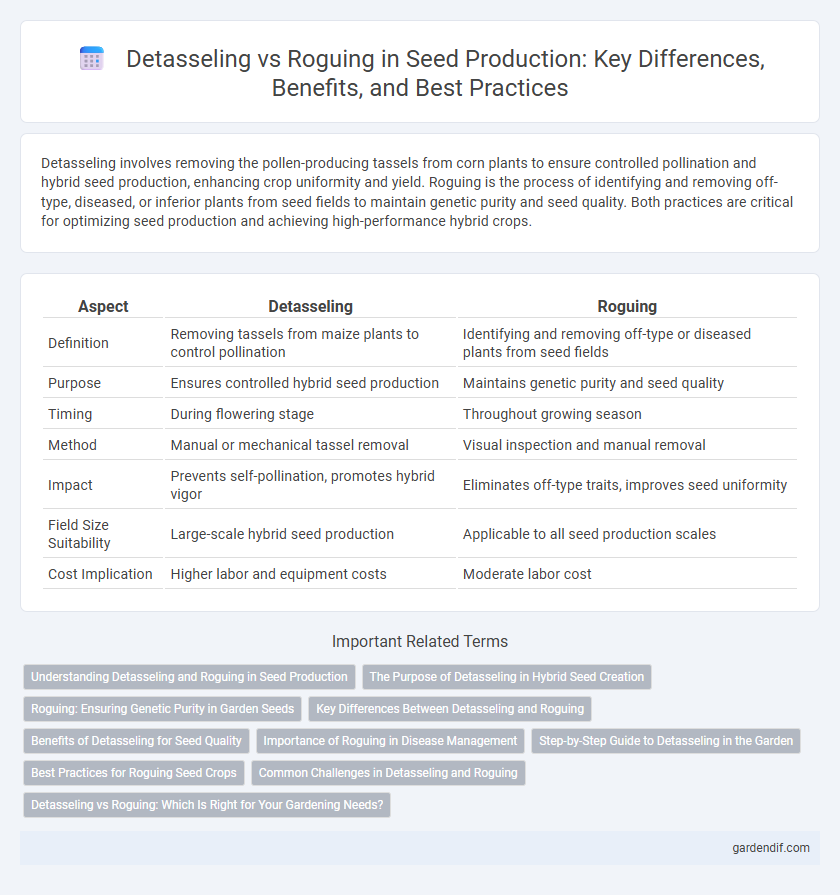 Detasseling vs Roguing in Seed Production: Key Differences, Benefits, and Best Practices