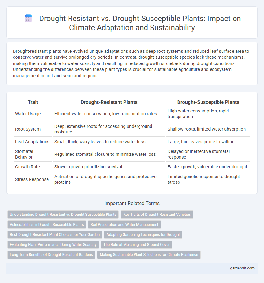 Drought-Resistant vs. Drought-Susceptible Plants: Impact on Climate Adaptation and Sustainability