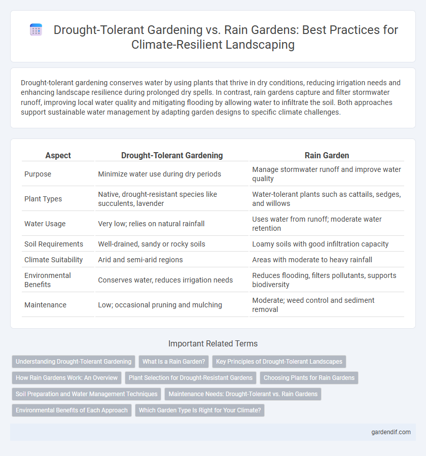Drought-Tolerant Gardening vs. Rain Gardens: Best Practices for Climate-Resilient Landscaping