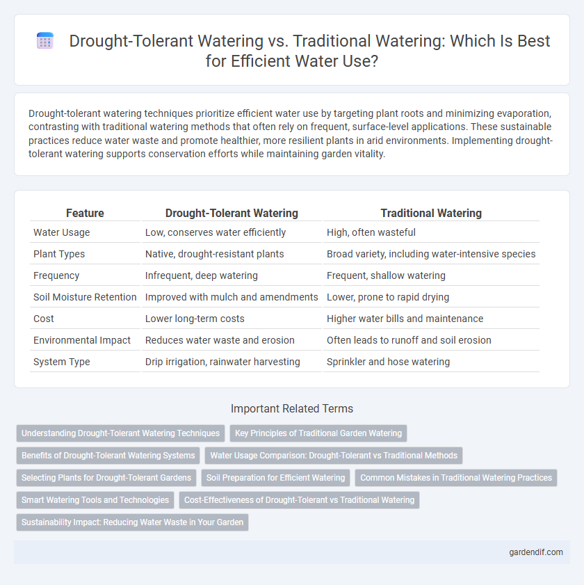 Drought-Tolerant Watering vs. Traditional Watering: Which Is Best for Efficient Water Use?