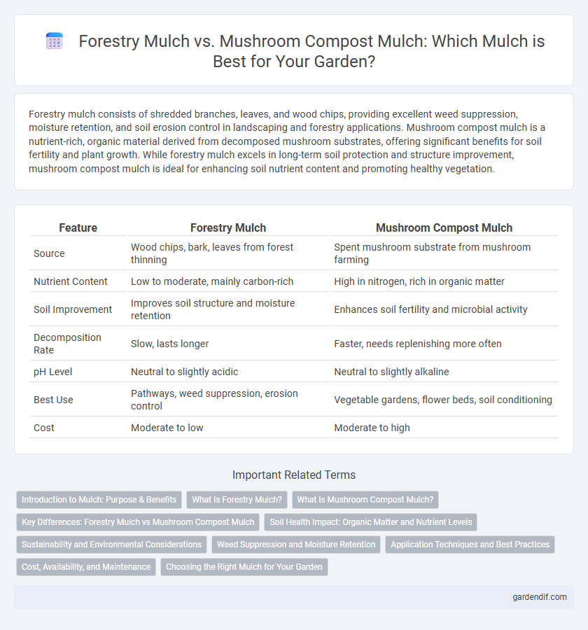 Forestry Mulch vs. Mushroom Compost Mulch: Which Mulch is Best for Your Garden?