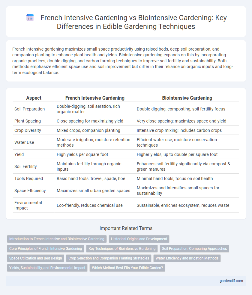 French Intensive Gardening vs Biointensive Gardening: Key Differences in Edible Gardening Techniques