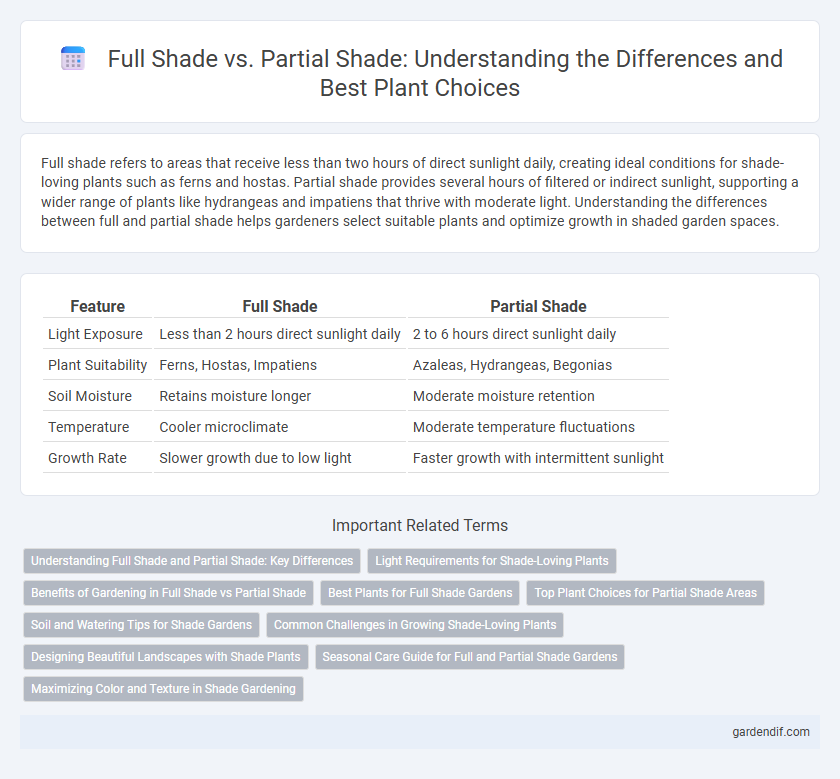 Full Shade vs. Partial Shade: Understanding the Differences and Best Plant Choices