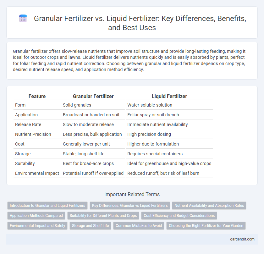 Granular Fertilizer vs. Liquid Fertilizer: Key Differences, Benefits, and Best Uses