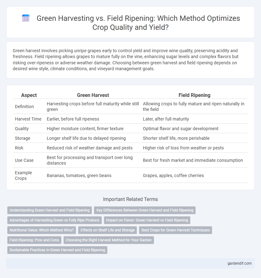 Green Harvesting vs. Field Ripening: Which Method Optimizes Crop Quality and Yield?