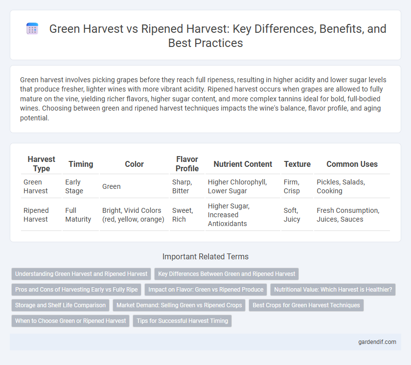 Green Harvest vs Ripened Harvest: Key Differences, Benefits, and Best Practices