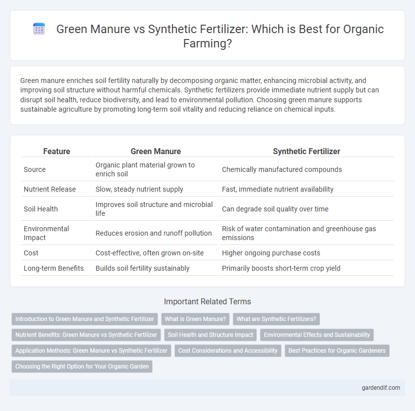 Green Manure vs Synthetic Fertilizer: Which is Best for Organic Farming?