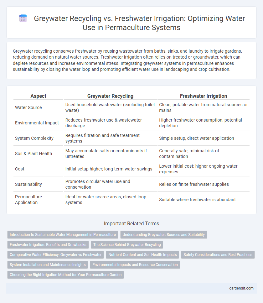Greywater Recycling vs. Freshwater Irrigation: Optimizing Water Use in Permaculture Systems