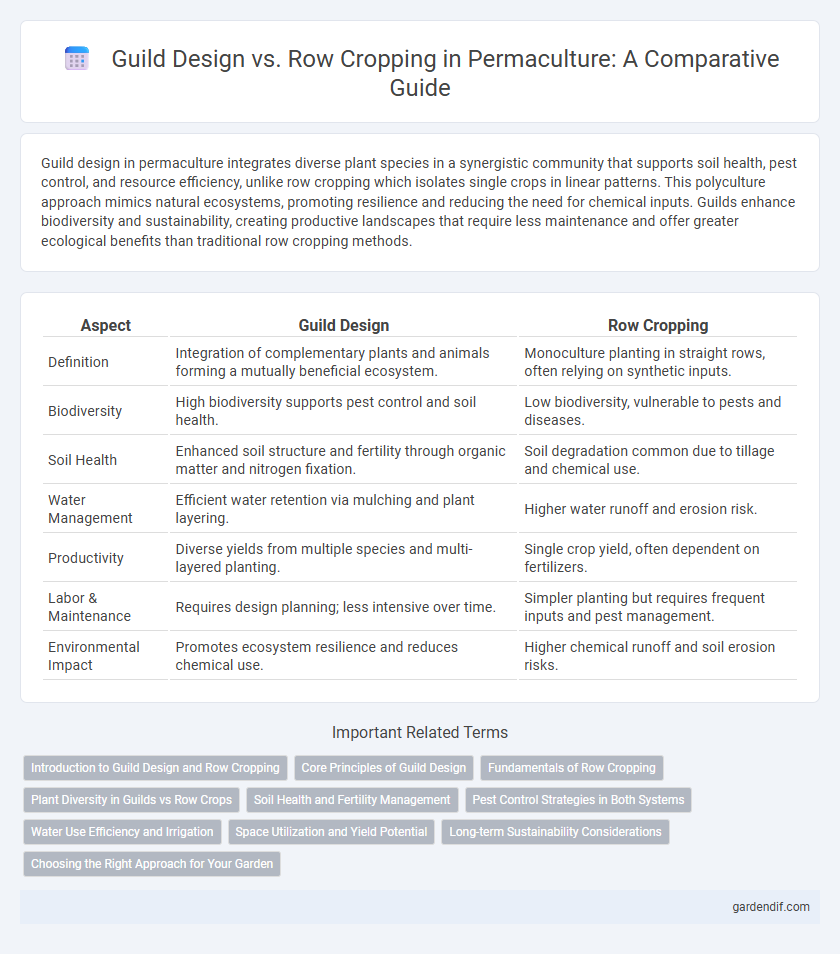Guild Design vs. Row Cropping in Permaculture: A Comparative Guide