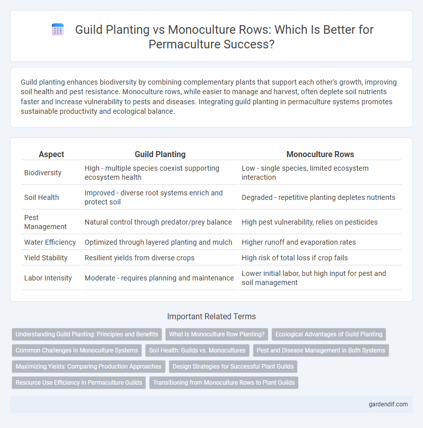 Guild Planting vs Monoculture Rows: Which Is Better for Permaculture Success?