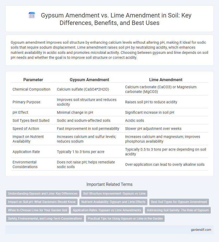Gypsum Amendment vs. Lime Amendment in Soil: Key Differences, Benefits, and Best Uses