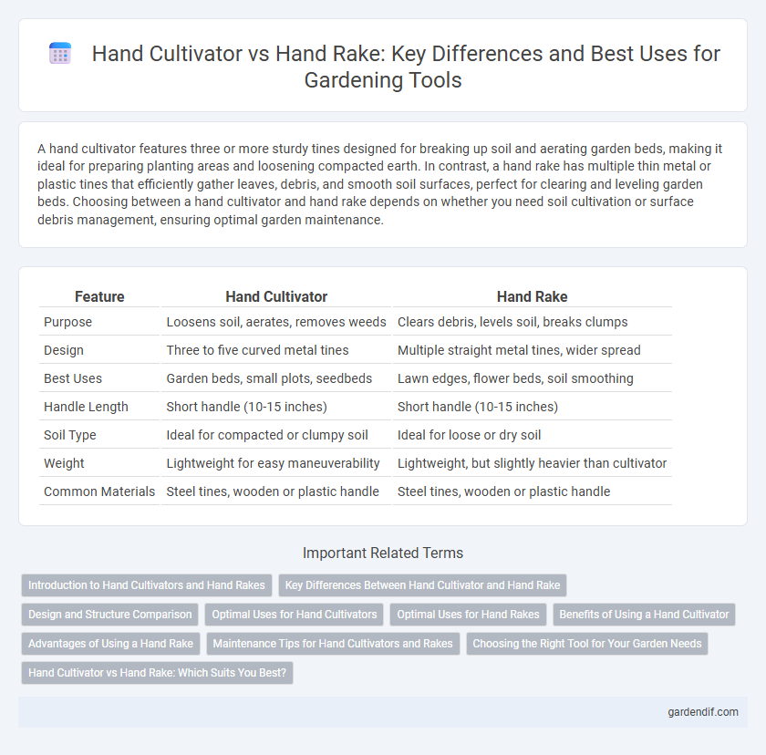 Hand Cultivator vs Hand Rake: Key Differences and Best Uses for Gardening Tools