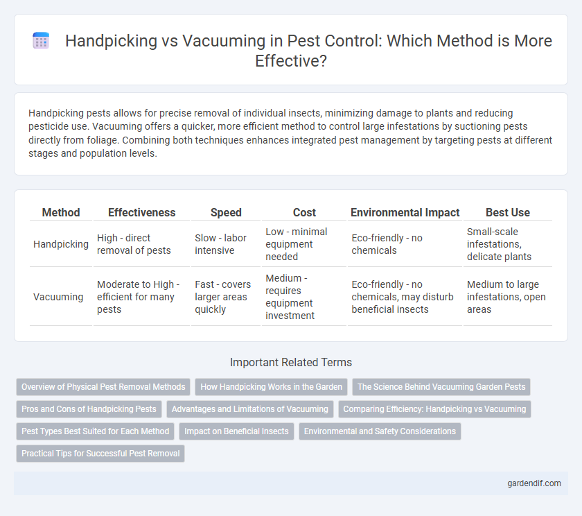 Handpicking vs Vacuuming in Pest Control: Which Method is More Effective?