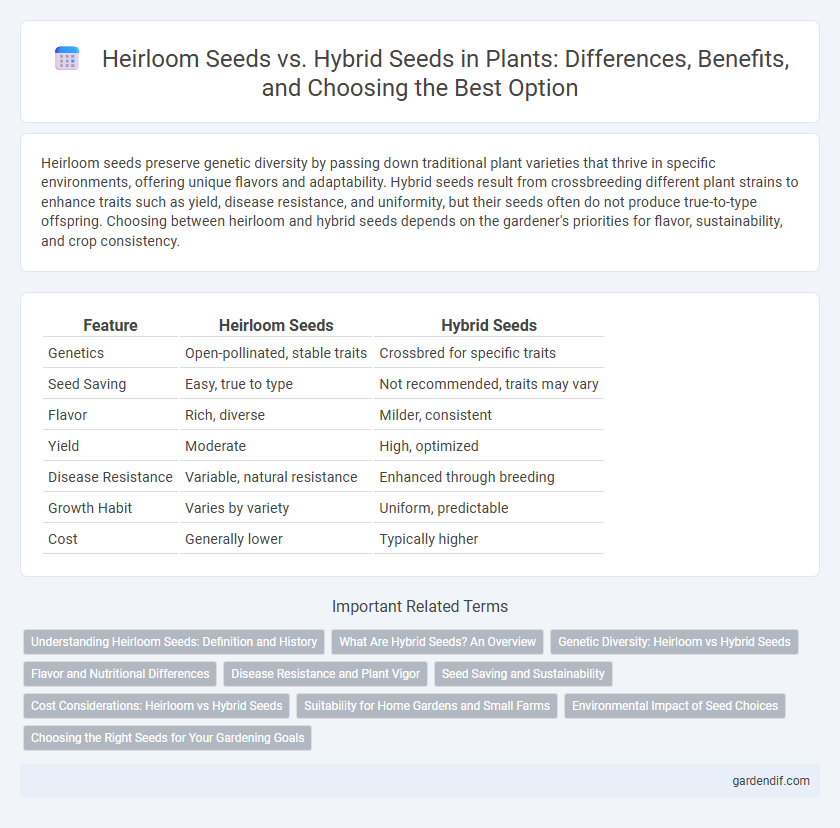 Heirloom Seeds vs. Hybrid Seeds in Plants: Differences, Benefits, and Choosing the Best Option