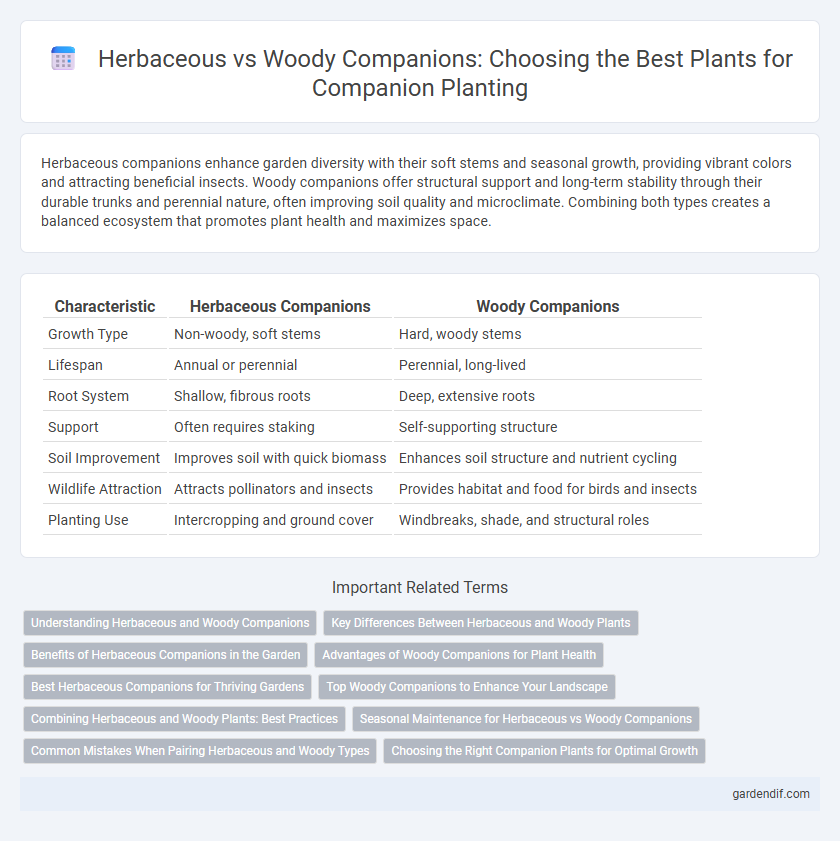 Herbaceous vs Woody Companions: Choosing the Best Plants for Companion Planting