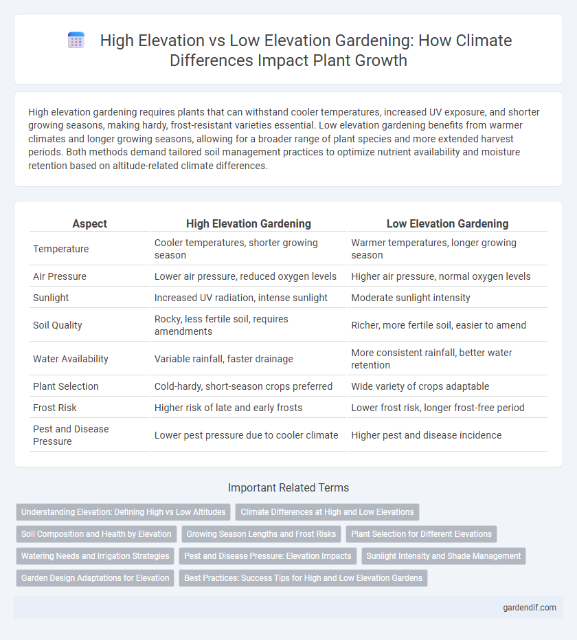 High Elevation vs Low Elevation Gardening: How Climate Differences Impact Plant Growth