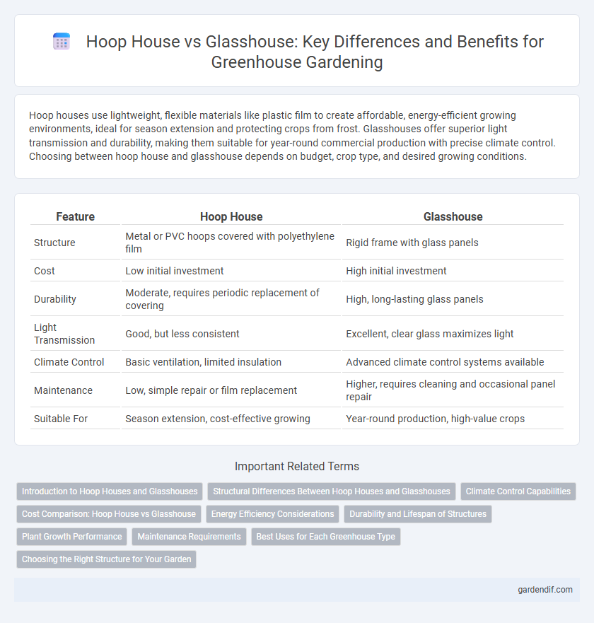 Hoop House vs Glasshouse: Key Differences and Benefits for Greenhouse Gardening