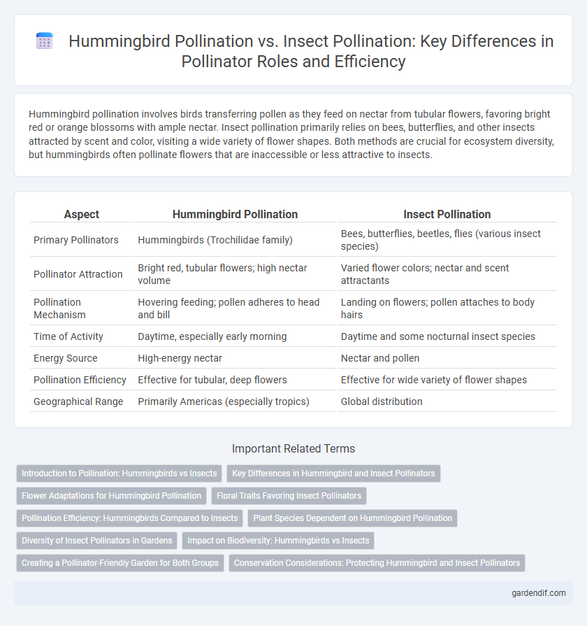 Hummingbird Pollination vs. Insect Pollination: Key Differences in Pollinator Roles and Efficiency