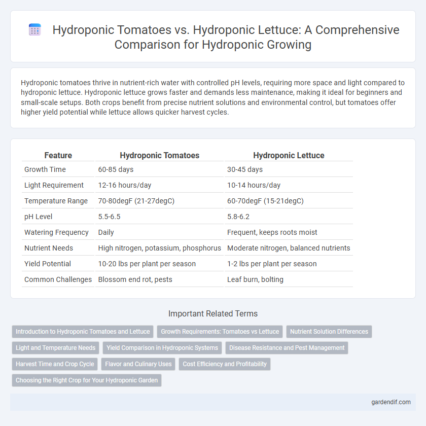 Hydroponic Tomatoes vs. Hydroponic Lettuce: A Comprehensive Comparison for Hydroponic Growing