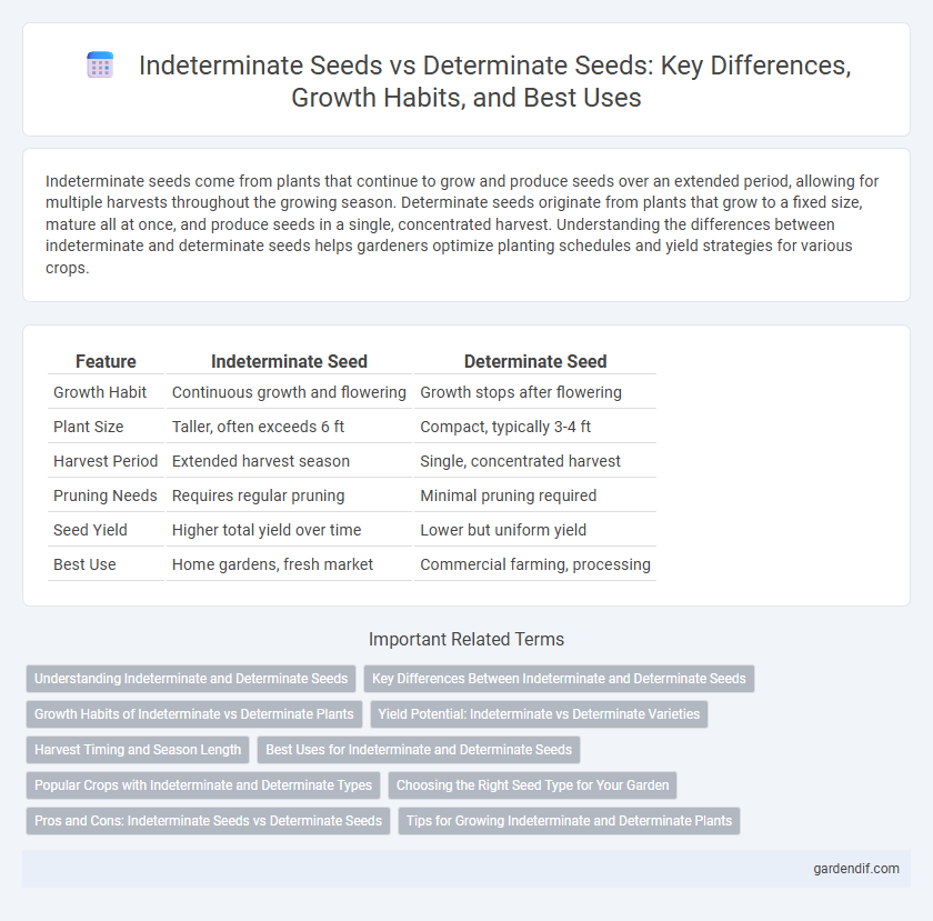 Indeterminate Seeds vs Determinate Seeds: Key Differences, Growth Habits, and Best Uses