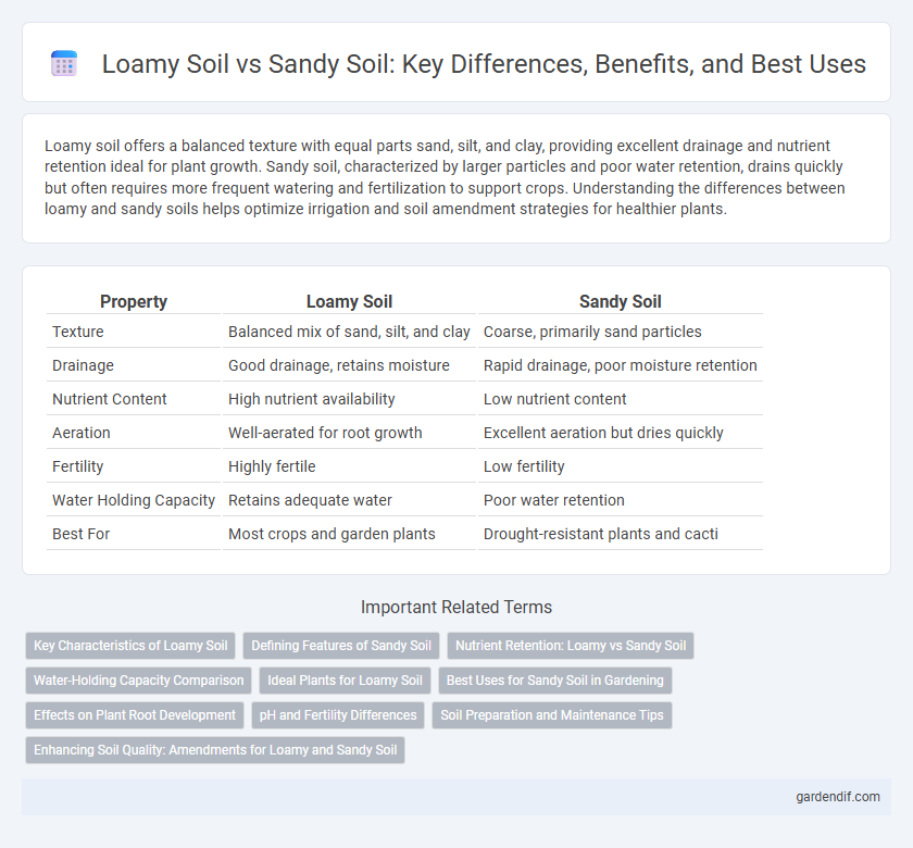 Loamy Soil vs Sandy Soil: Key Differences, Benefits, and Best Uses