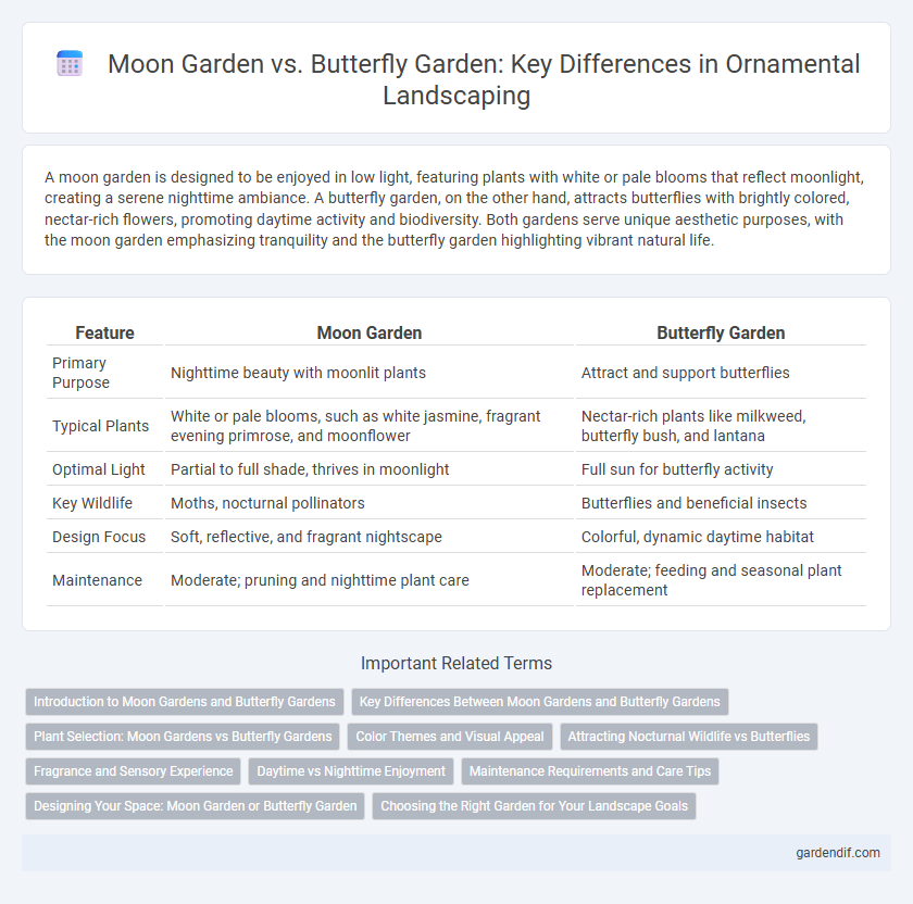 Moon Garden vs. Butterfly Garden: Key Differences in Ornamental Landscaping