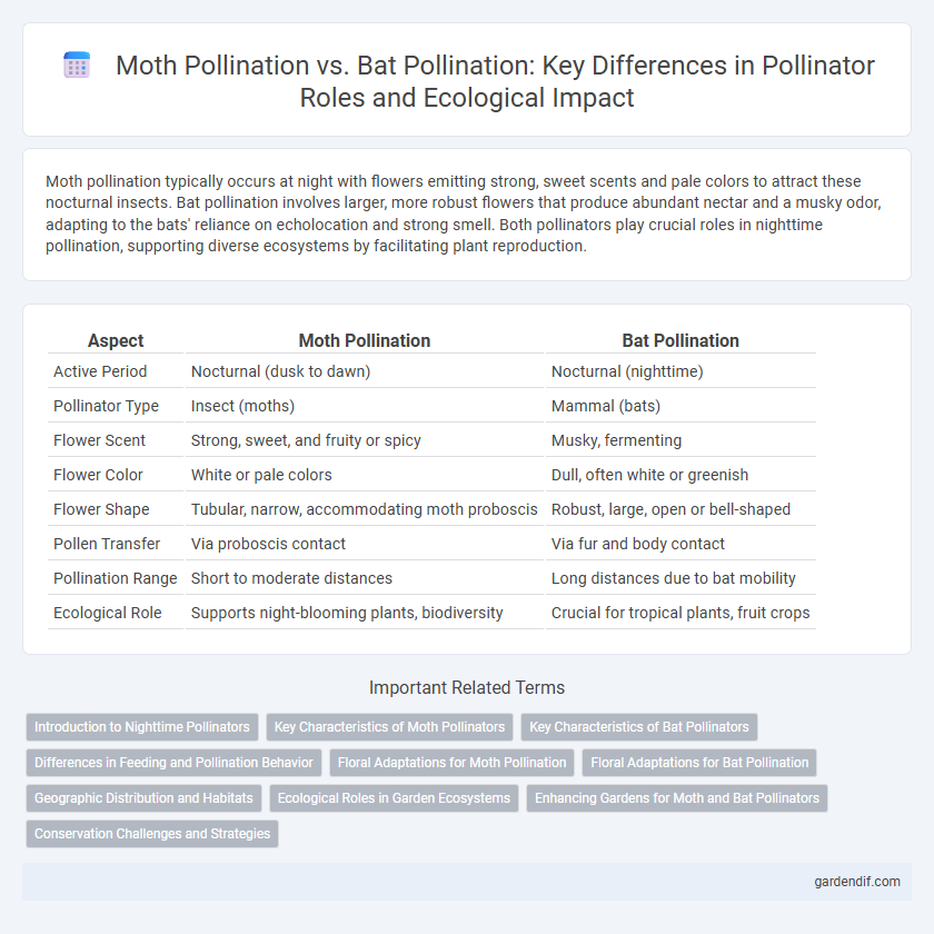 Moth Pollination vs. Bat Pollination: Key Differences in Pollinator Roles and Ecological Impact
