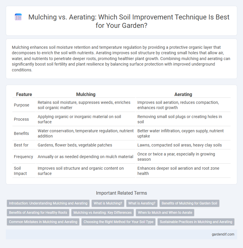Mulching vs. Aerating: Which Soil Improvement Technique Is Best for Your Garden?