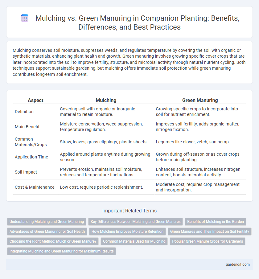 Mulching vs. Green Manuring in Companion Planting: Benefits, Differences, and Best Practices