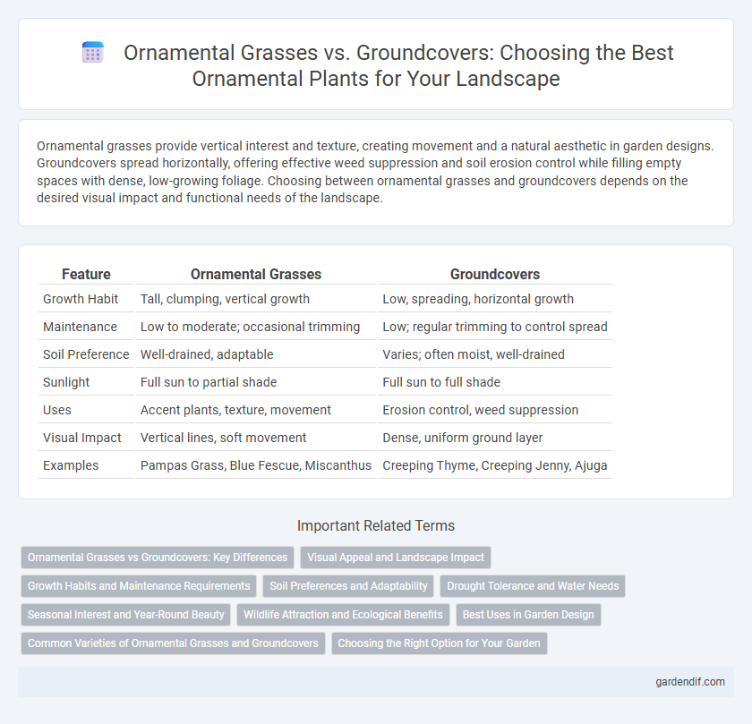 Ornamental Grasses vs. Groundcovers: Choosing the Best Ornamental Plants for Your Landscape