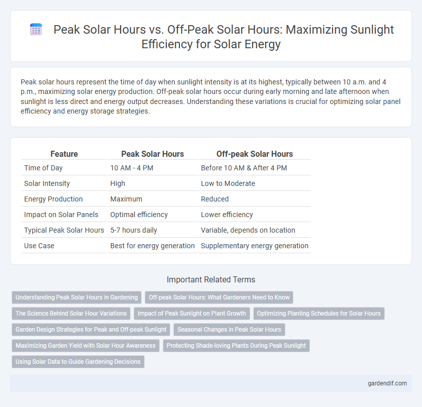 Peak Solar Hours vs. Off-Peak Solar Hours: Maximizing Sunlight Efficiency for Solar Energy