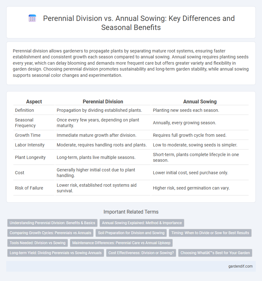 Perennial Division vs. Annual Sowing: Key Differences and Seasonal Benefits