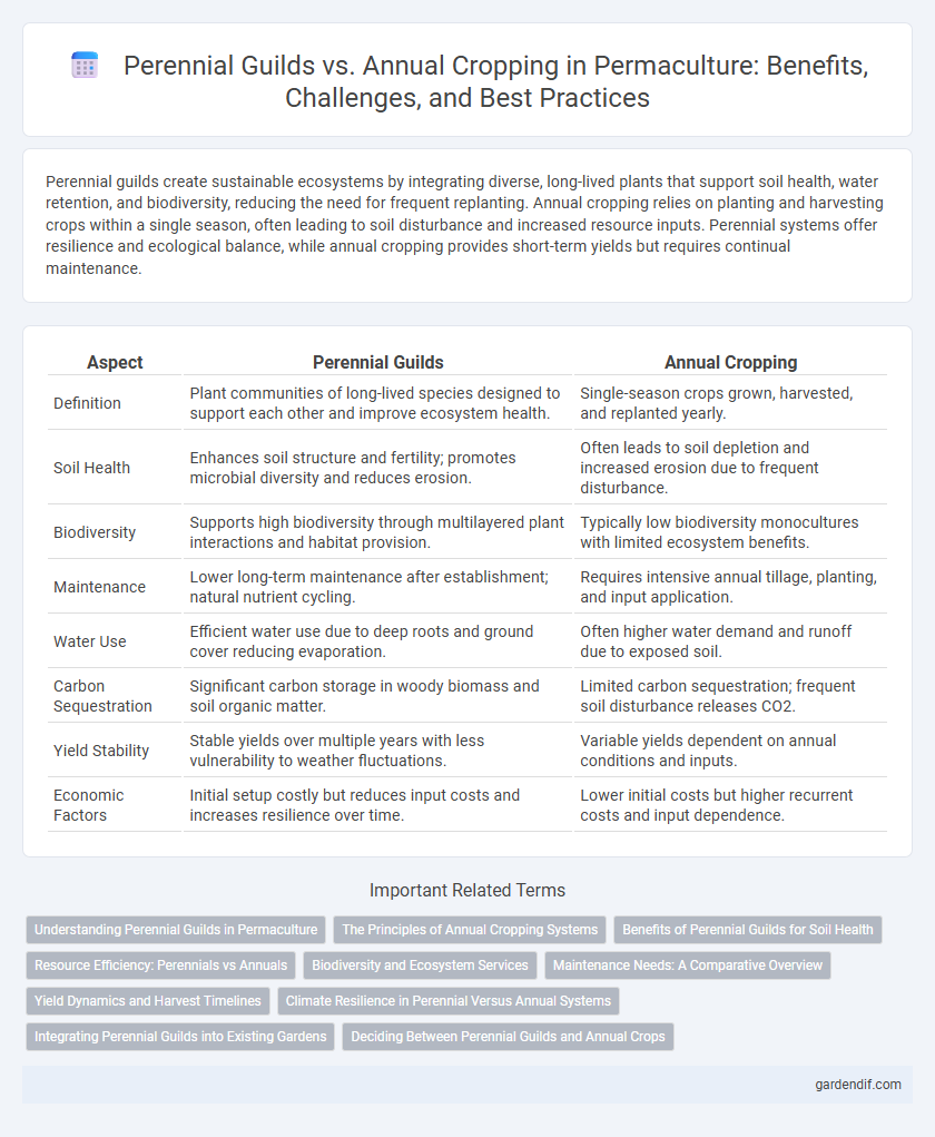 Perennial Guilds vs. Annual Cropping in Permaculture: Benefits, Challenges, and Best Practices