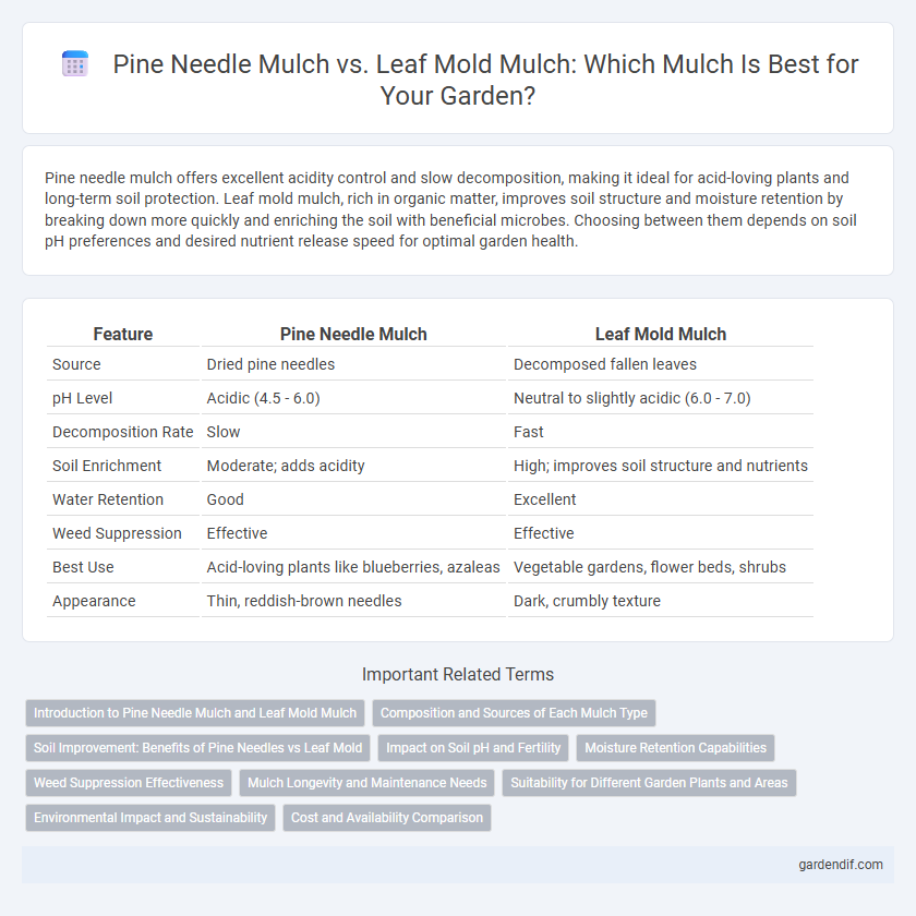 Pine Needle Mulch vs. Leaf Mold Mulch: Which Mulch Is Best for Your Garden?