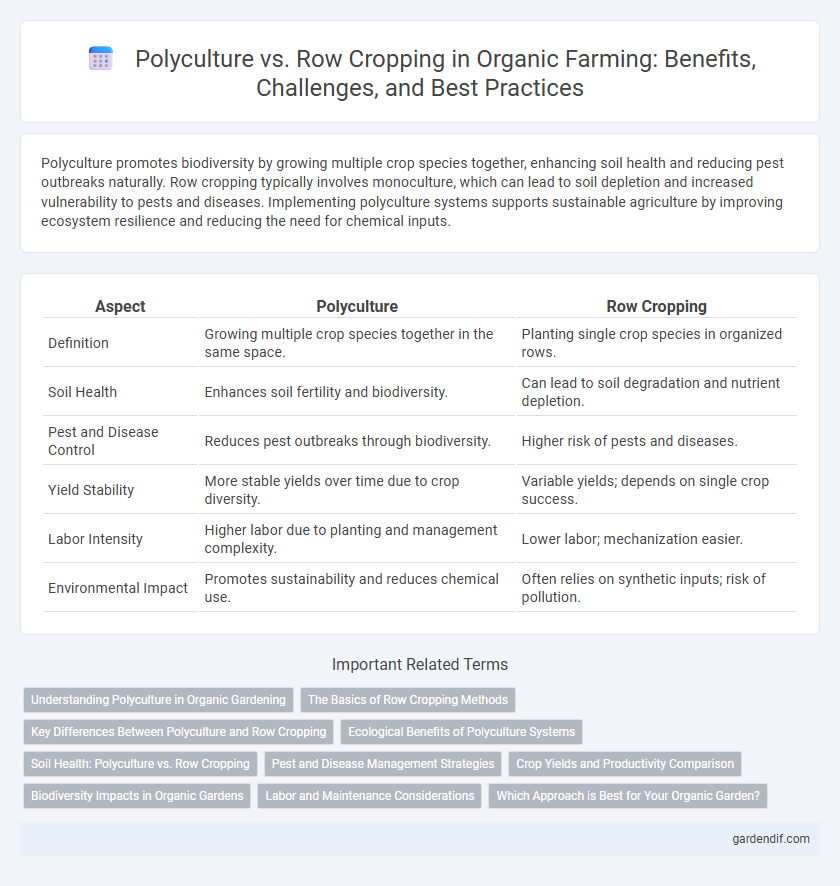 Polyculture vs. Row Cropping in Organic Farming: Benefits, Challenges, and Best Practices